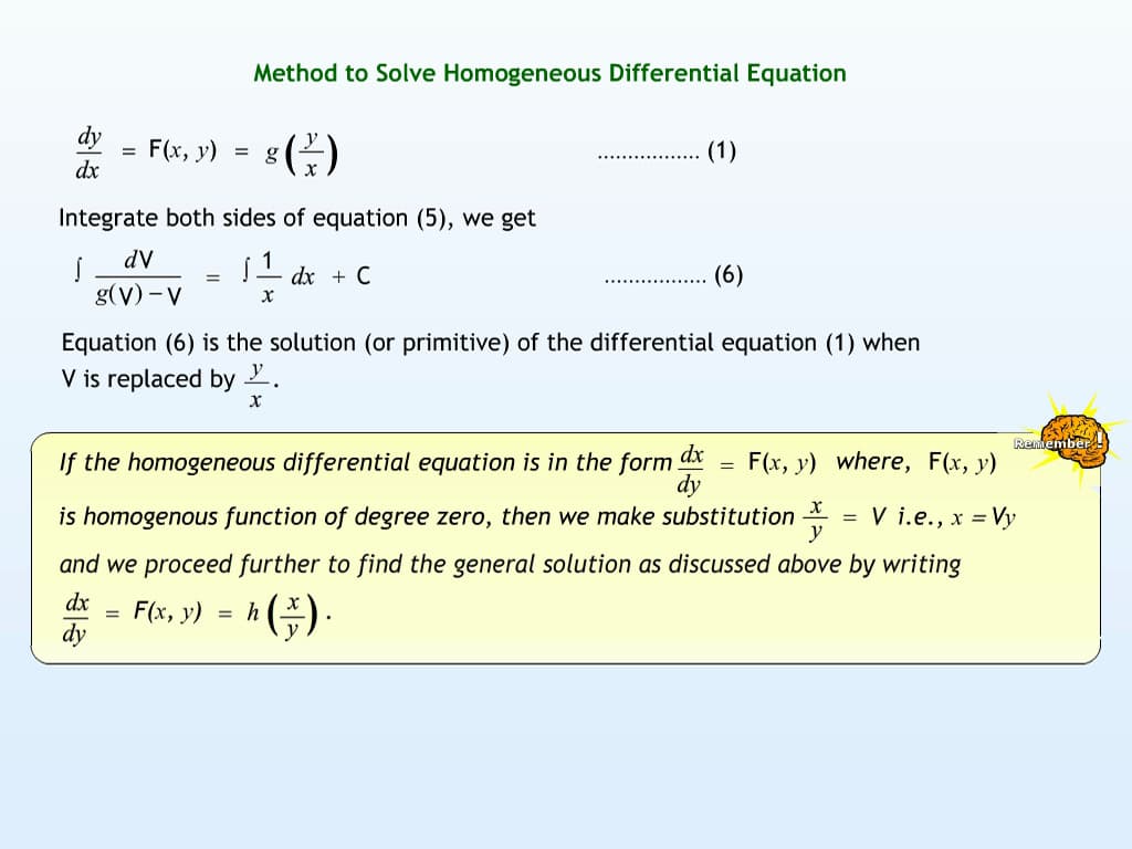 Solving Homogeneous Differential Equations