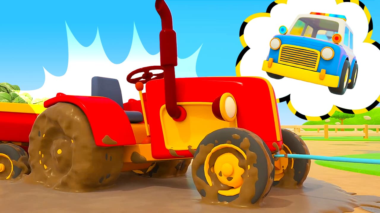 The tractor got stuck
