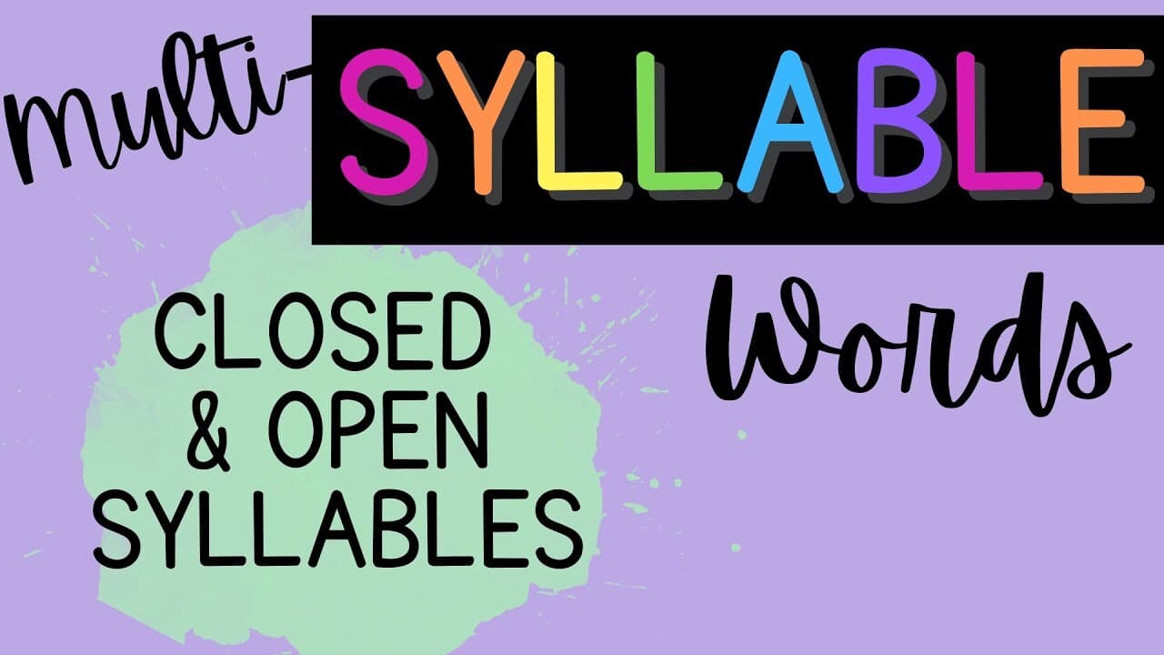 Reading Multi-Syllable Words {Open & Closed Syllables}