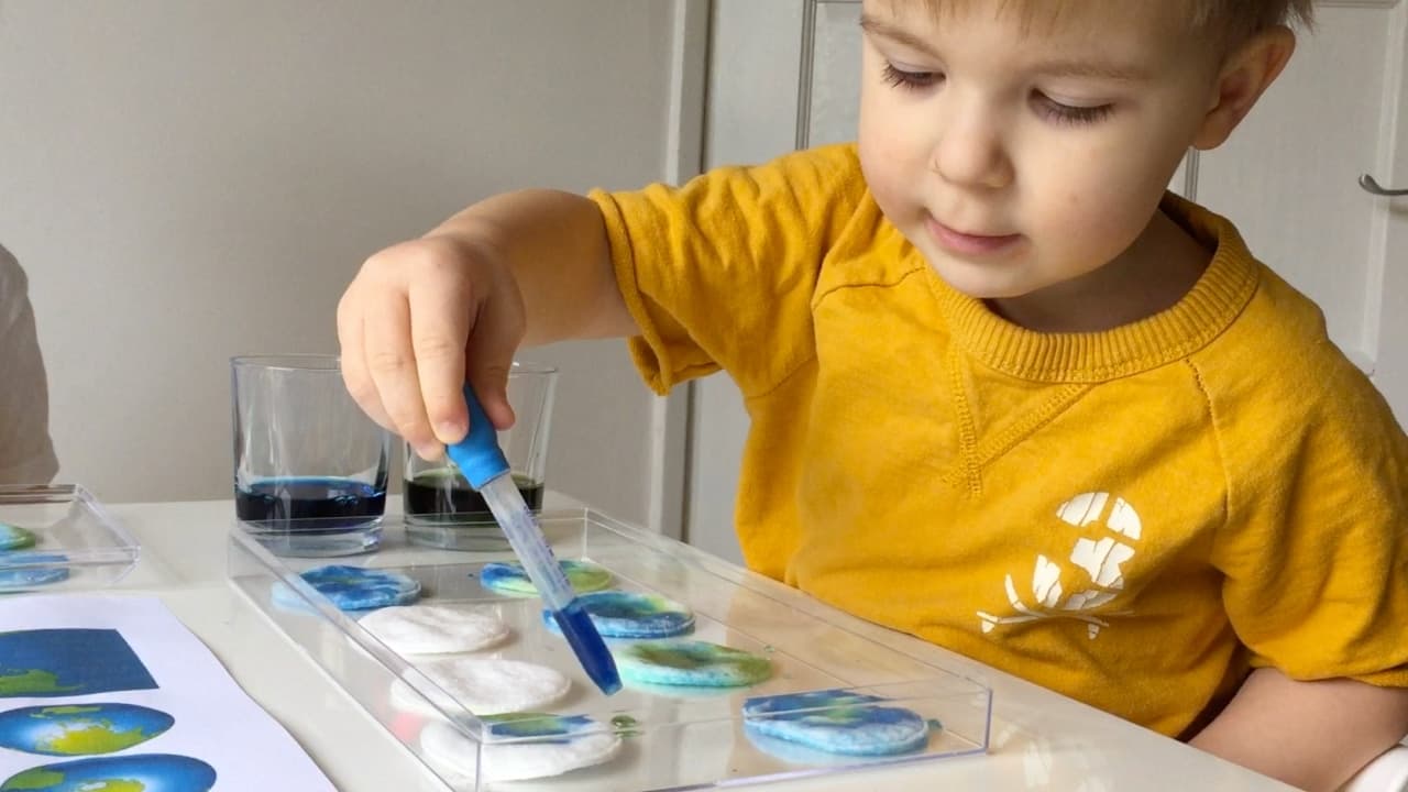 Earth Day Activity with Cotton Discs