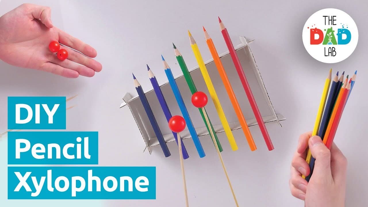 DIY Colour Pencil Xylophone