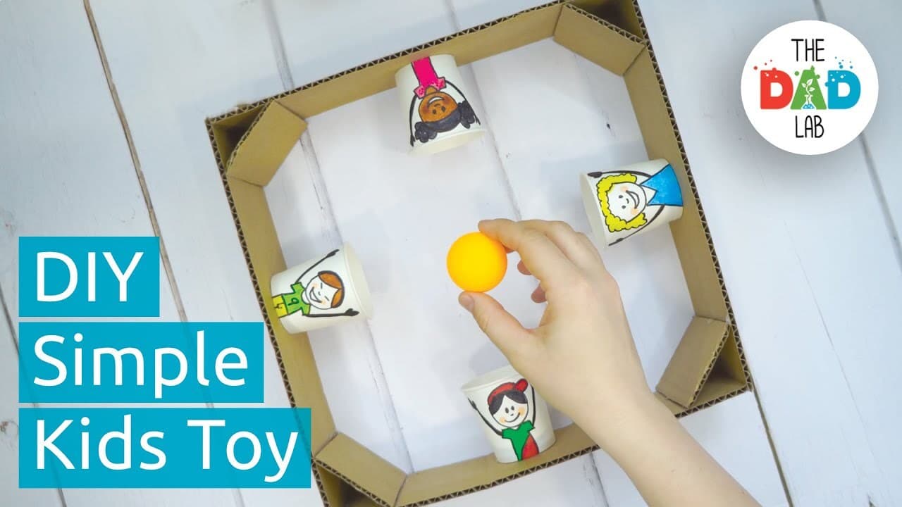 How to Make Cardboard Rotating Toy with Ping Pong Ball