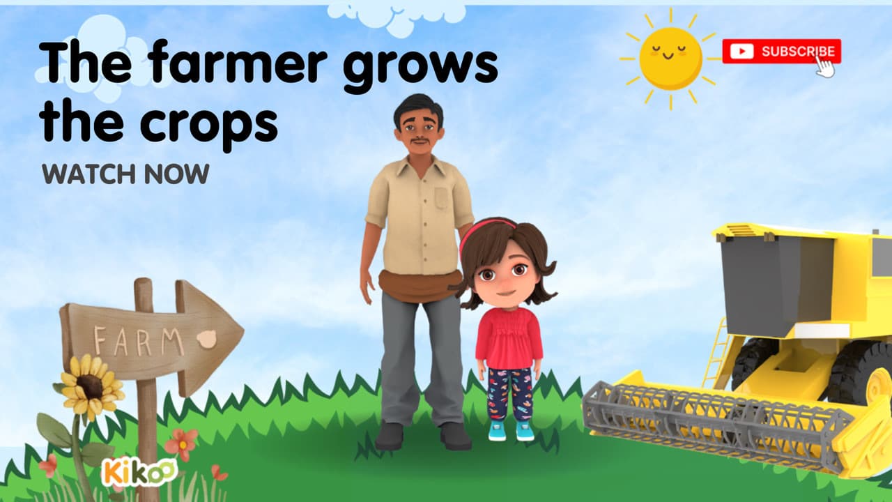The farmer ploughs the field