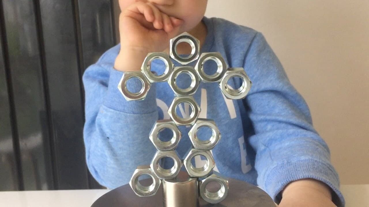 Building a Magnetic Sculpture Using Nuts