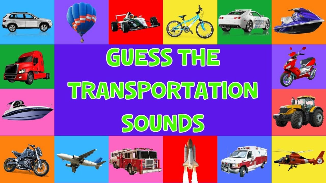 Guess The Transportation Sound For Kids | 4K