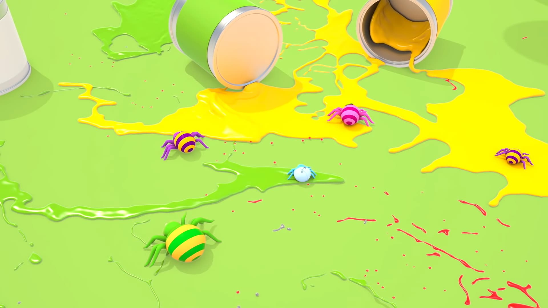 Coloured Spiders