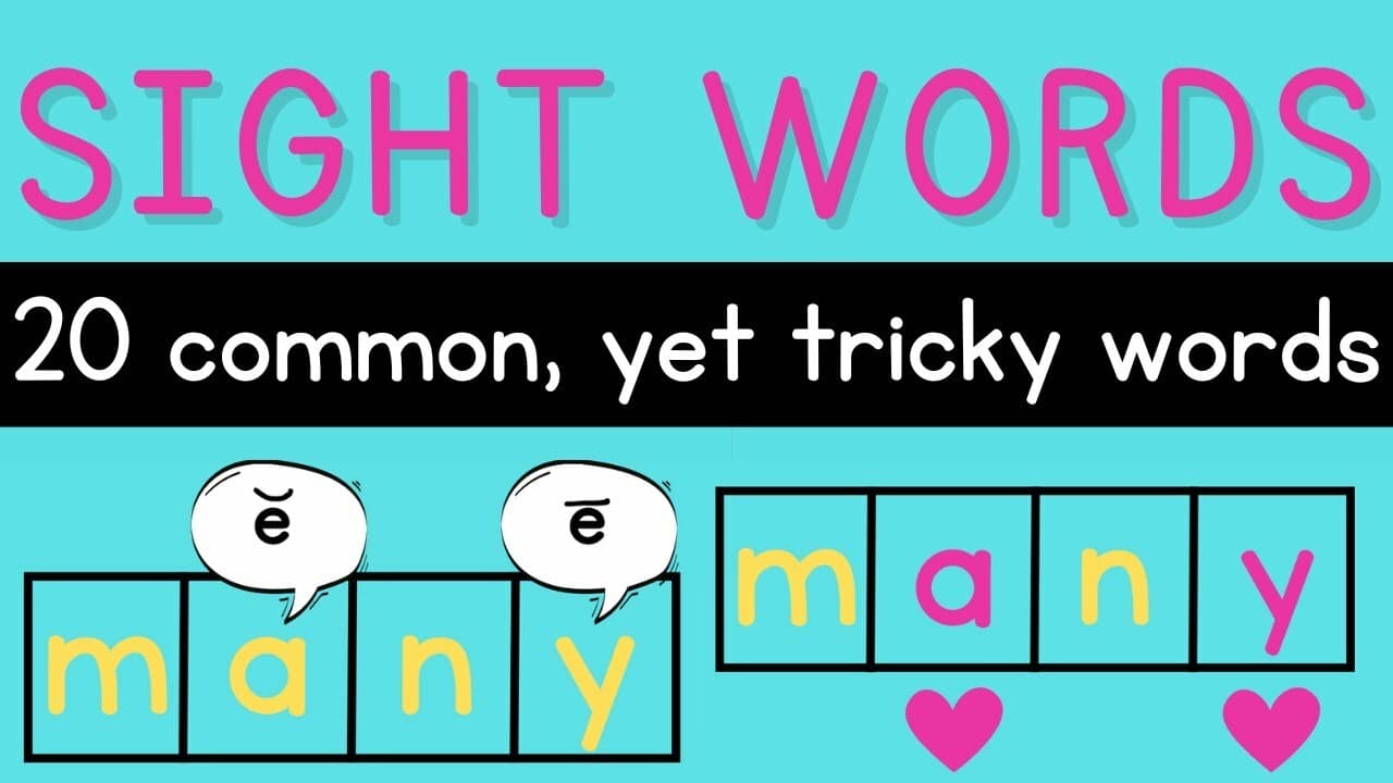 Sight Words: 20 common, yet tricky words