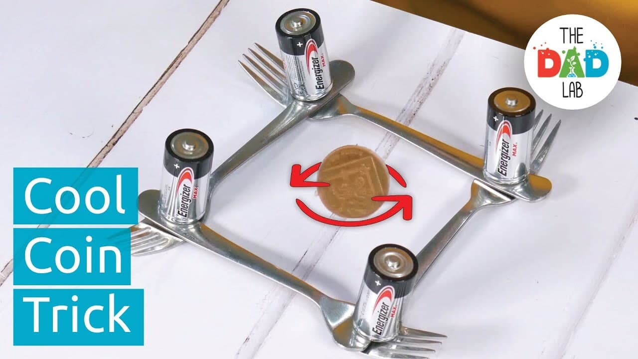 Making a Coin Spin with Forks and Batteries
