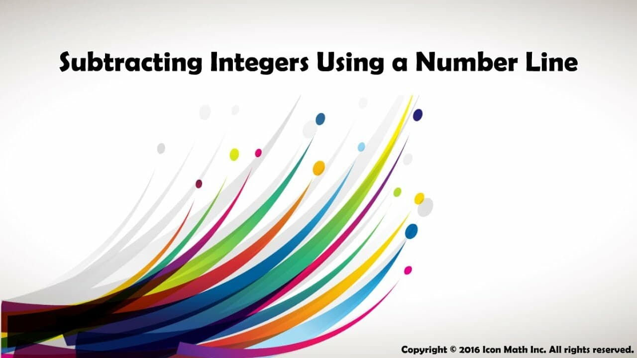 Subtracting Integers Using a Number Line