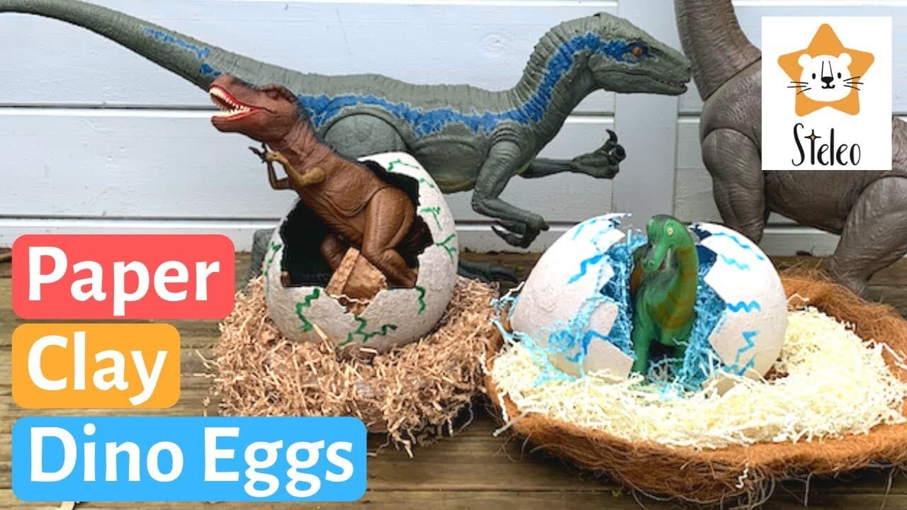 How to Make a Dino Egg with Paper Mache and Clay