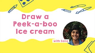 Peekaboo Ice Cream Drawing