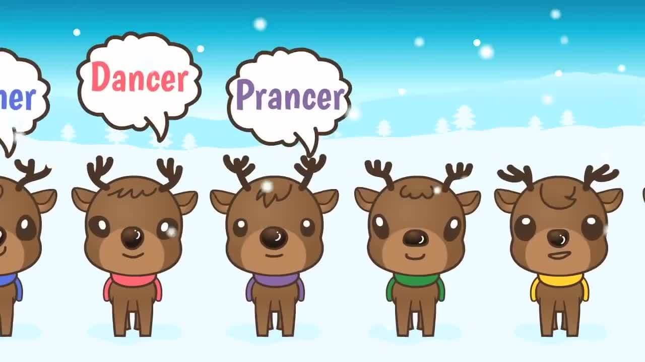 9 Little Reindeer | Santa's Reindeer | Kids Christmas Songs | The Kiboomers