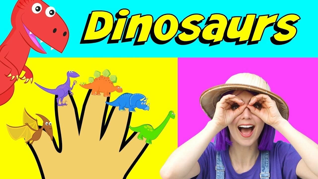 Dinosaur Finger Family Song - Bella And Beans TV