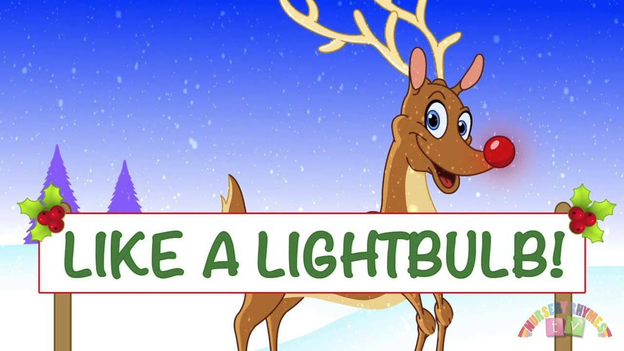 RUDLOPH THE REINDEER *NEW FUN LYRICS* | Christmas Songs | Nursery Rhymes TV | English Songs For Kids