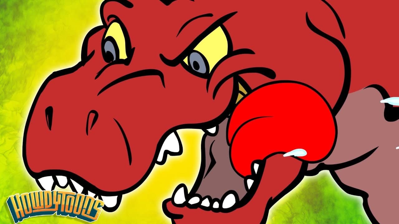 T-Rex Tiranossauro persegue o Triceratops (Dinostory Episódio 7)