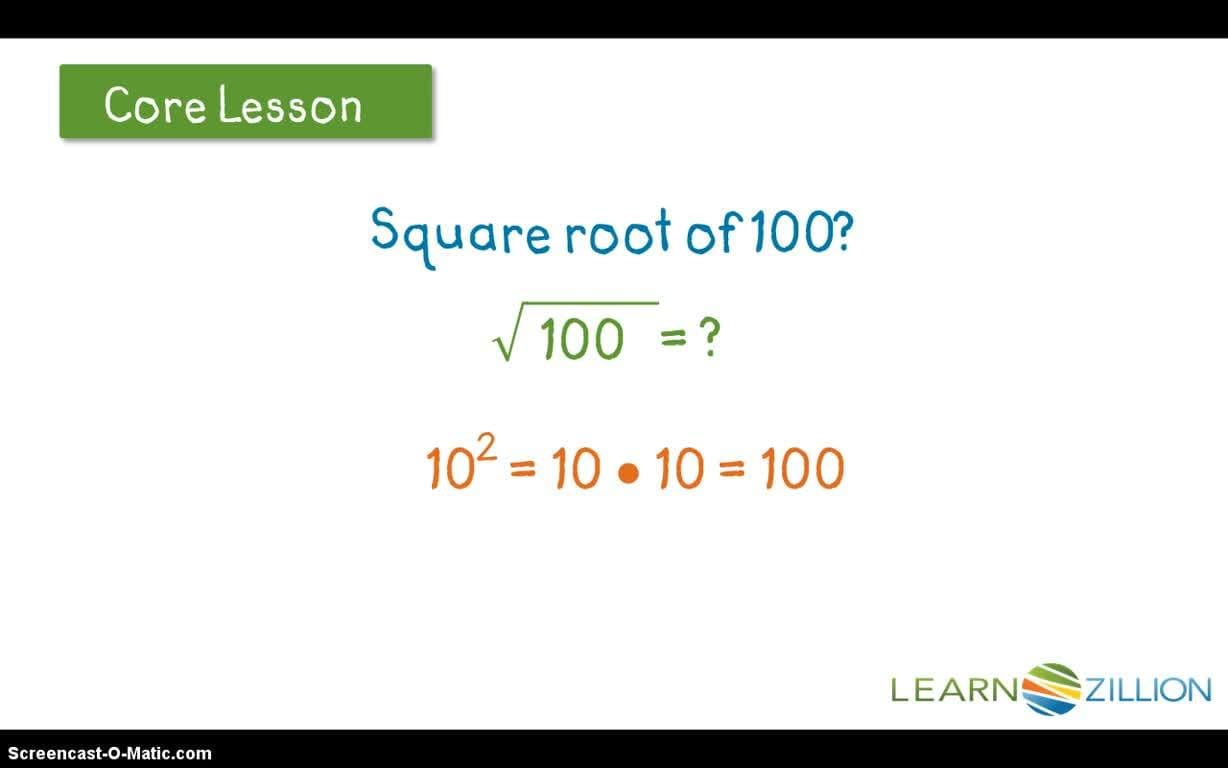 Finding Square Roots of Perfect Squares