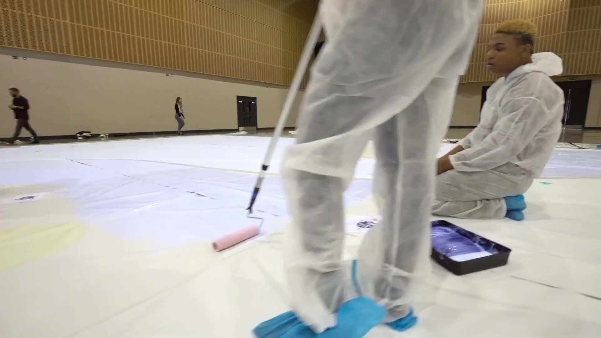 The Largest Black Light Painting for a Good Cause