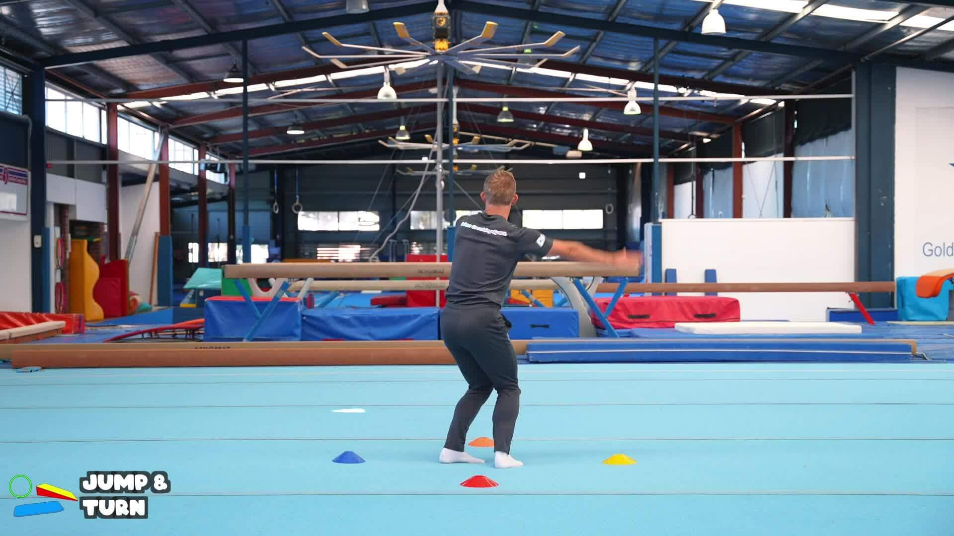 Elementary gymnastics - Misc - 7 jump & turn