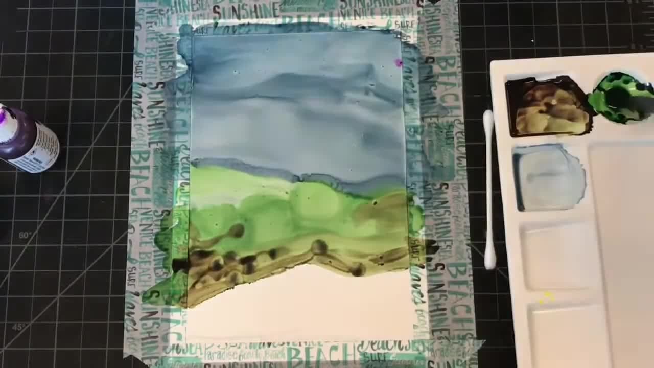 Creating a Landscape with Alcohol Inks