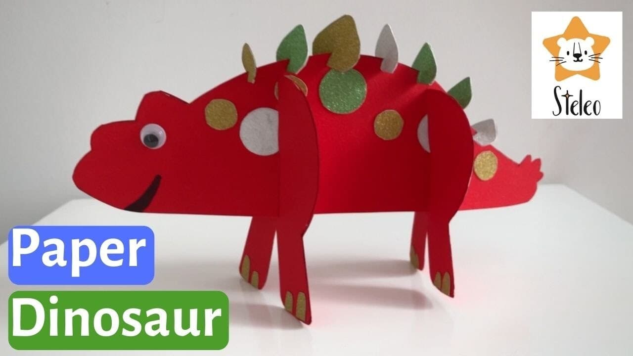 How to Make a Cardstock Paper Dinosaur