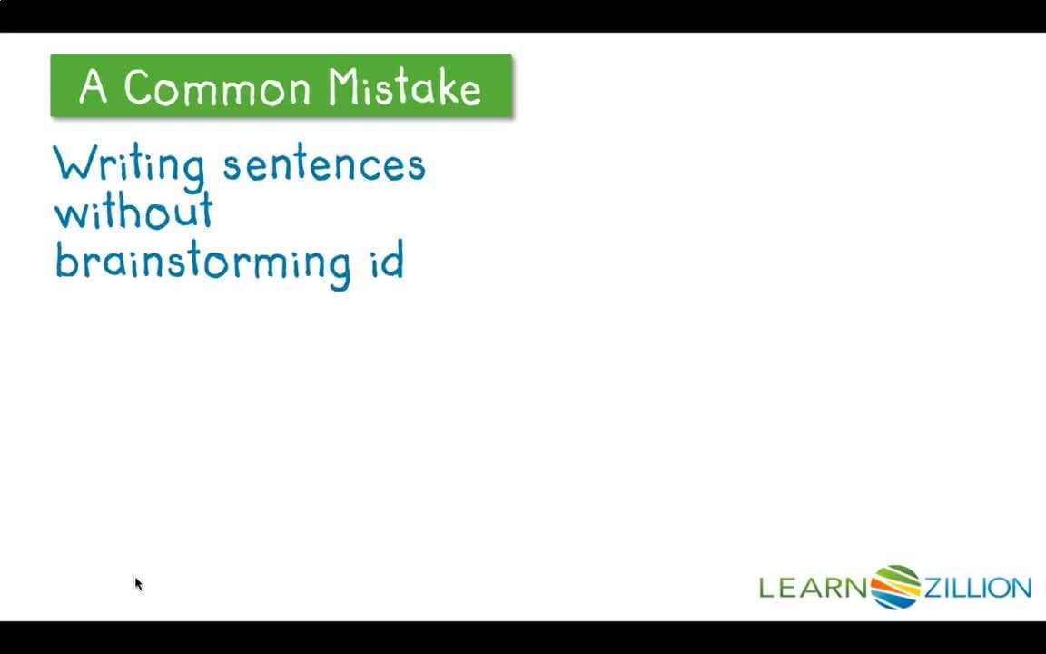 Brainstorming Ideas for a Writing Prompt: Focusing on a Topic