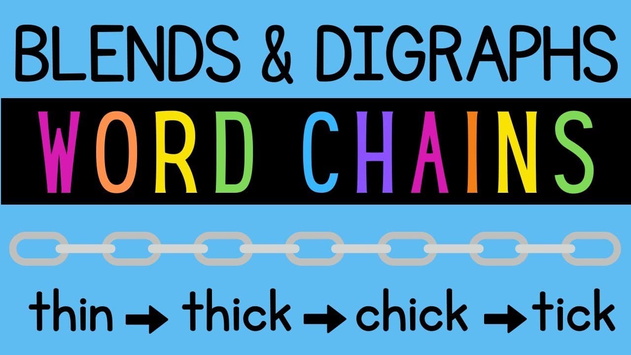 Blends and Digraphs Word Chains and Ladders
