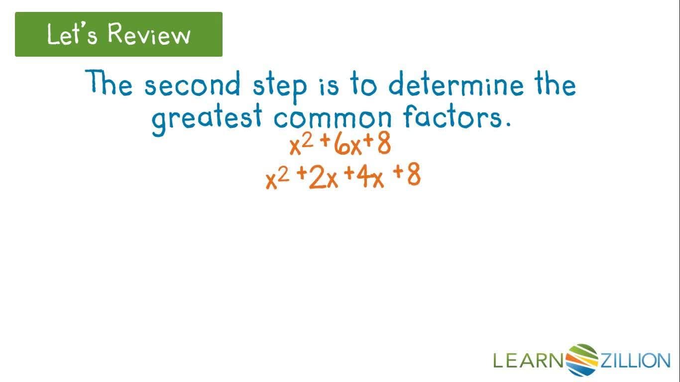 Factoring Trinomials Using the Diamond and Box Method