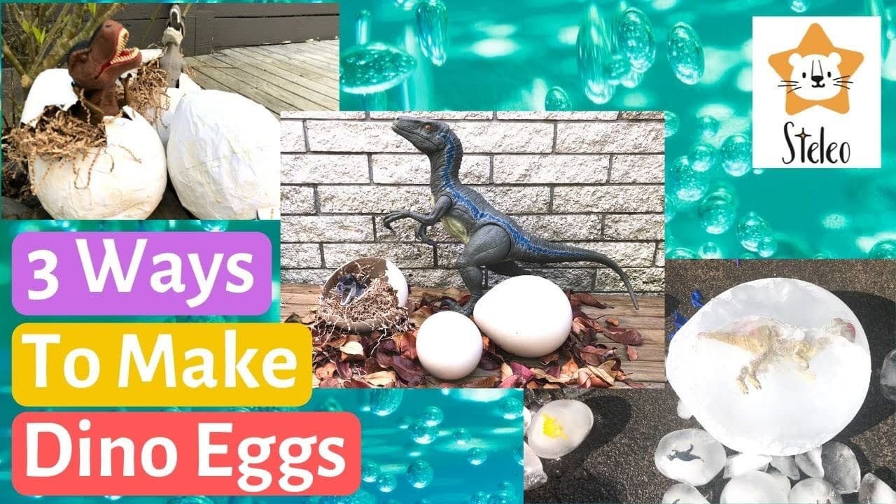3 Ways to Make Dinosaur Eggs With Paper Mache, Plaster of Paris, and Ice