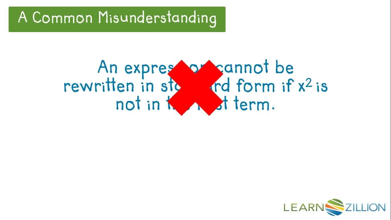 Rewriting Expressions: Standard Form and Difference of Two Squares