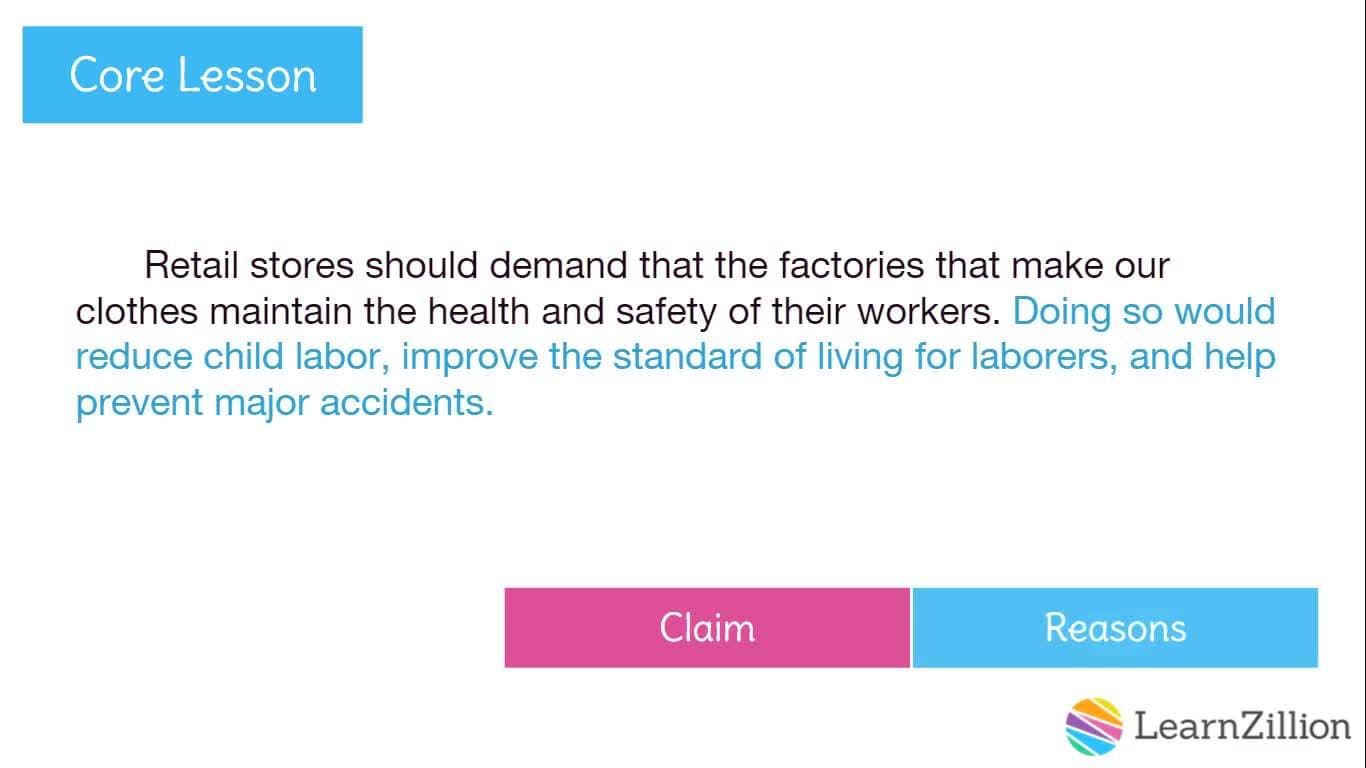 Introducing Claims and Background Information in Argumentative Writing