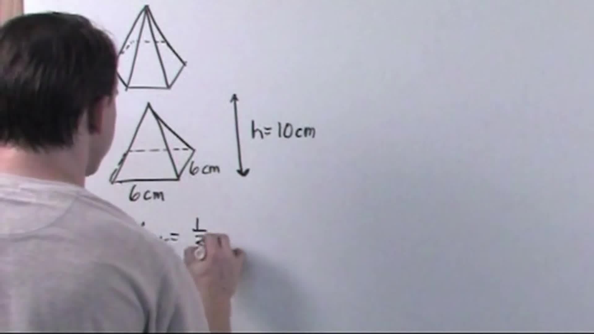 Volume Of Prisms And Pyramids: The formula of a pyramid