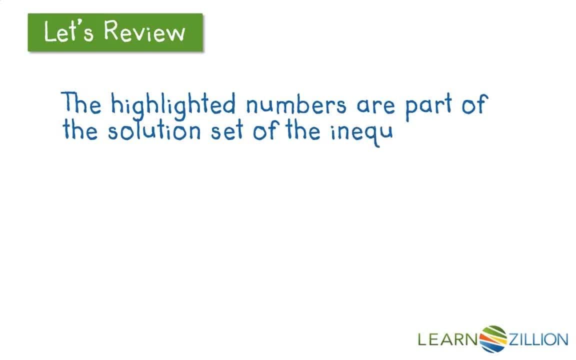 Representing Inequalities on a Number Line