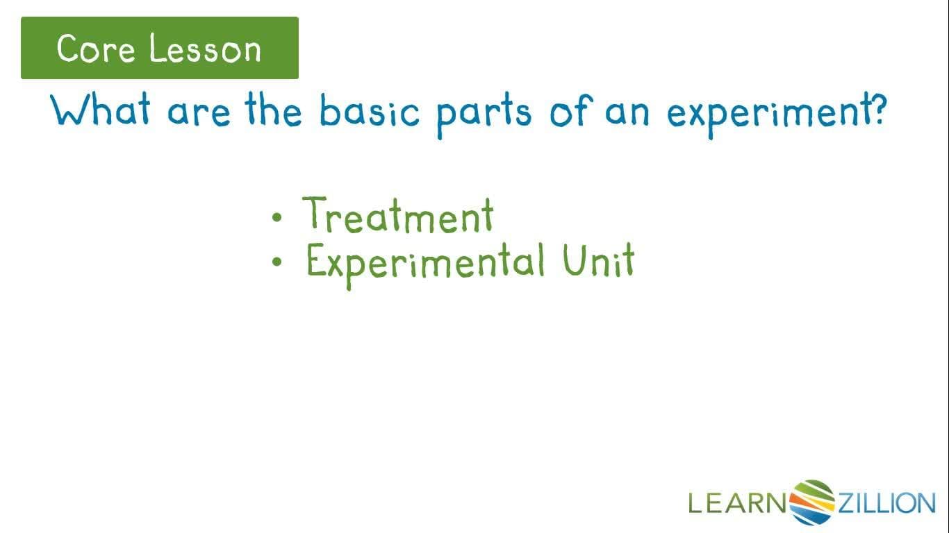 Designing Statistical Experiments: Defining the Basic Parts