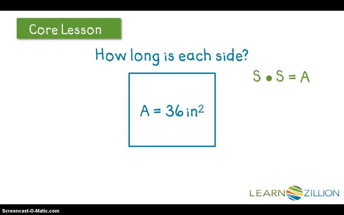 Finding the Side Length of a Square