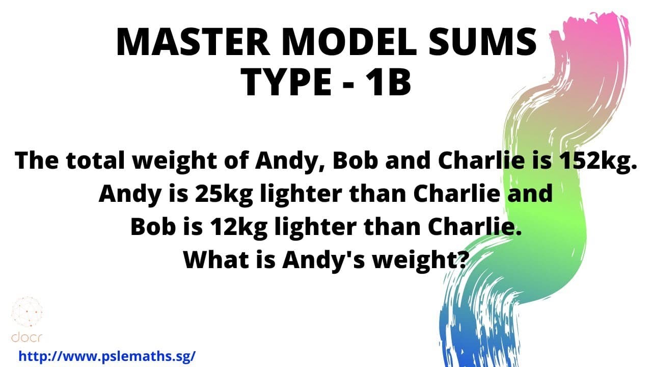 Model Sums: Type 1B (PSLE Maths)
