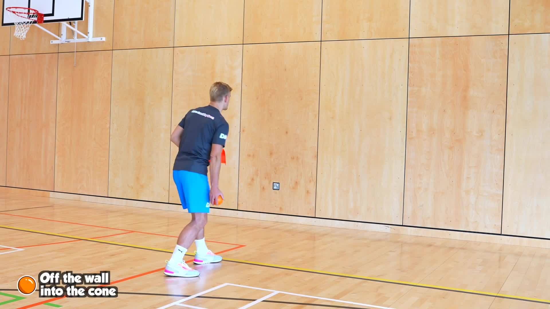 Throwing & Catching - Off the wall into the cone