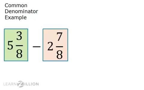 Subtracting Mixed Fractions with Unlike Denominators