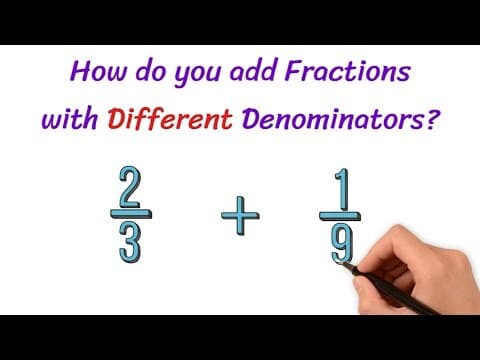 Adding Fractions with Different Denominators Example 1