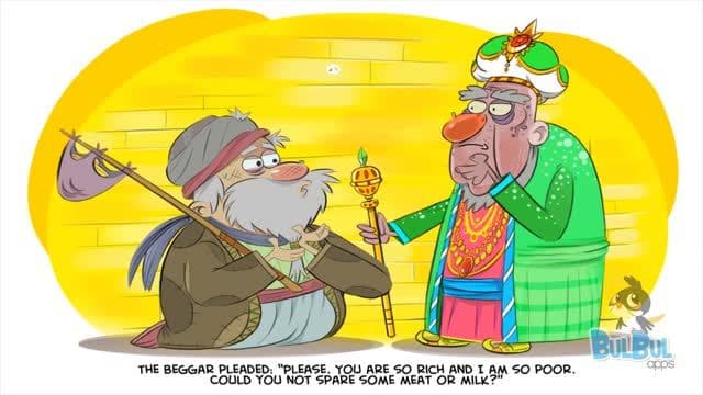 The Beggar and Miser- English Moral Story For Kids In HD