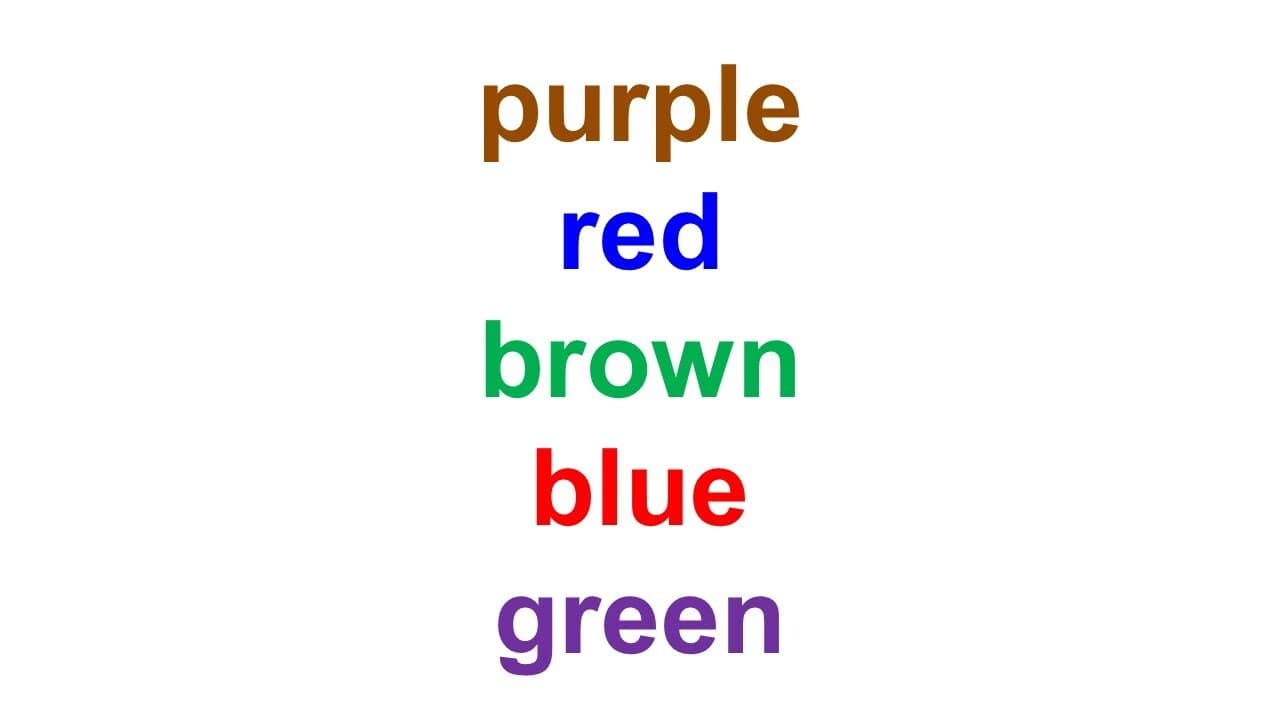 Psychology Science Experiment: The Stroop Effect