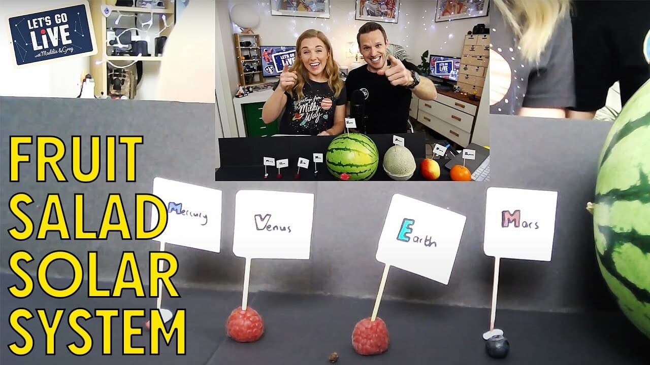 How To Make A Scale Solar System from Fruit! | Science Activity for Kids | Let's Go Live Maddie Greg
