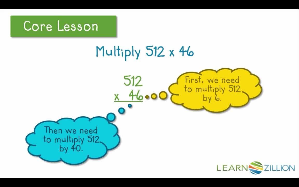 Multiplying Multi-Digit Numbers Using the Standard Algorithm