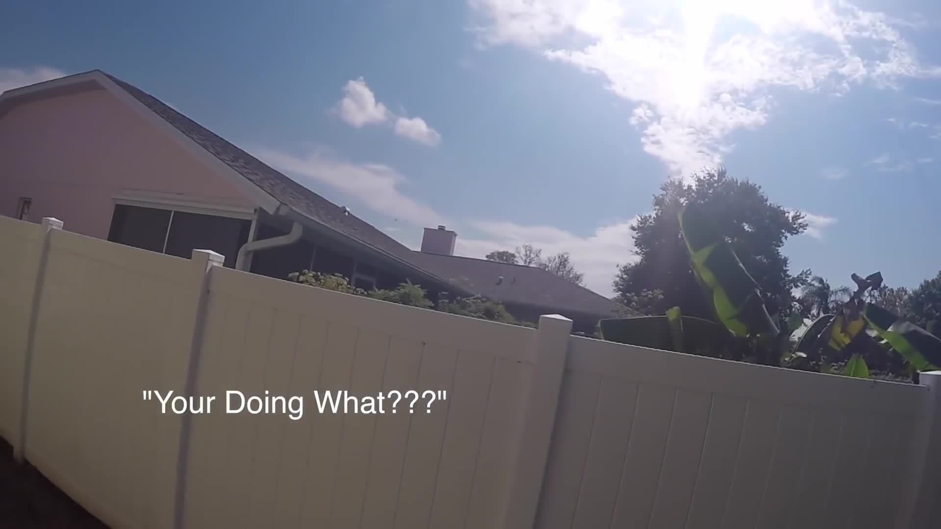 Ping Pong ball filled with Propane spins and EXPLODES