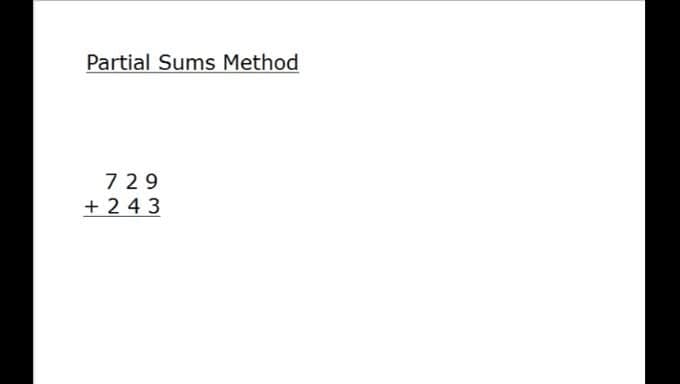 Using the Partial Sums Method to Solve Addition Problems