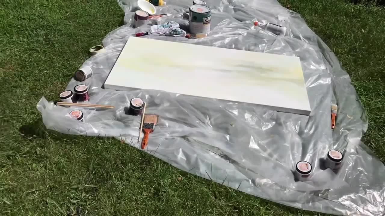 Latex Painting on Canvas for Home Decoration