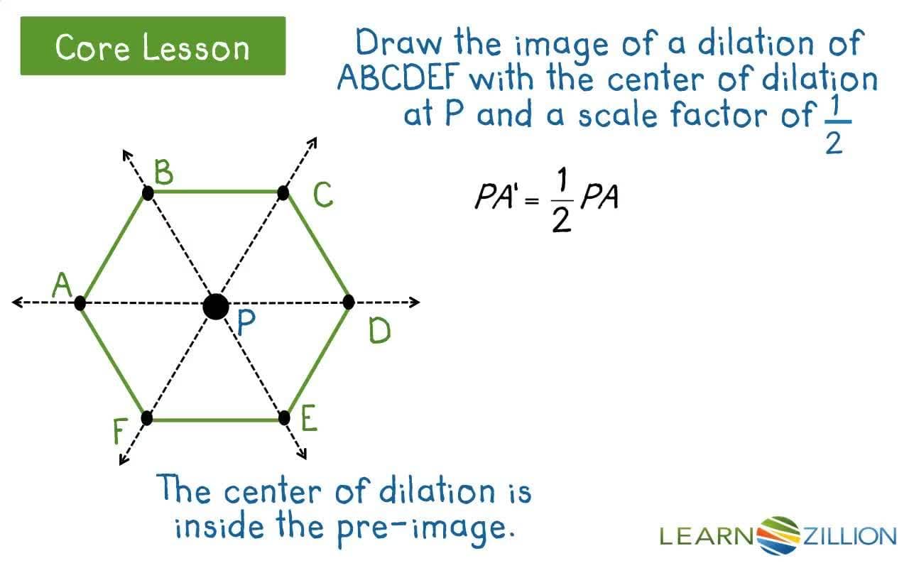 Drawing Images of Dilation with Different Centers and Scale Factors