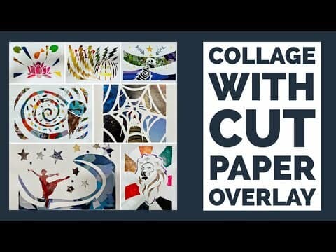 Collage with Cut Paper Overlay