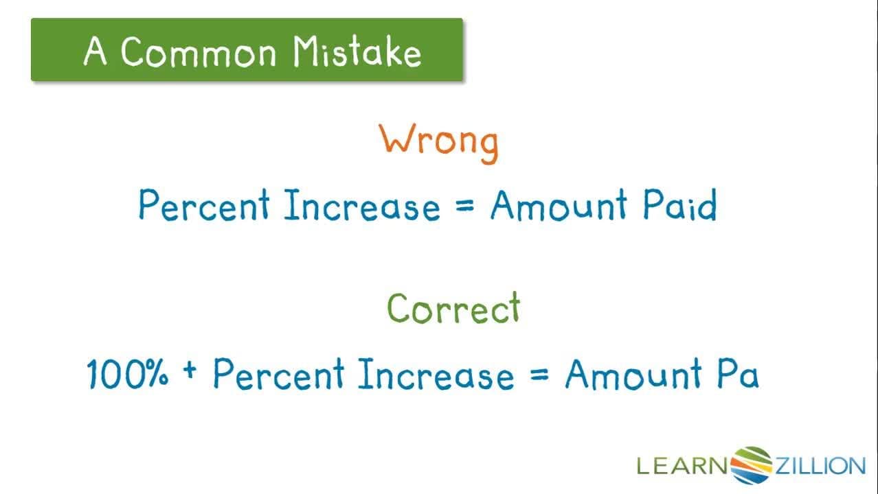 Using Multiplication to Find Percent Increase