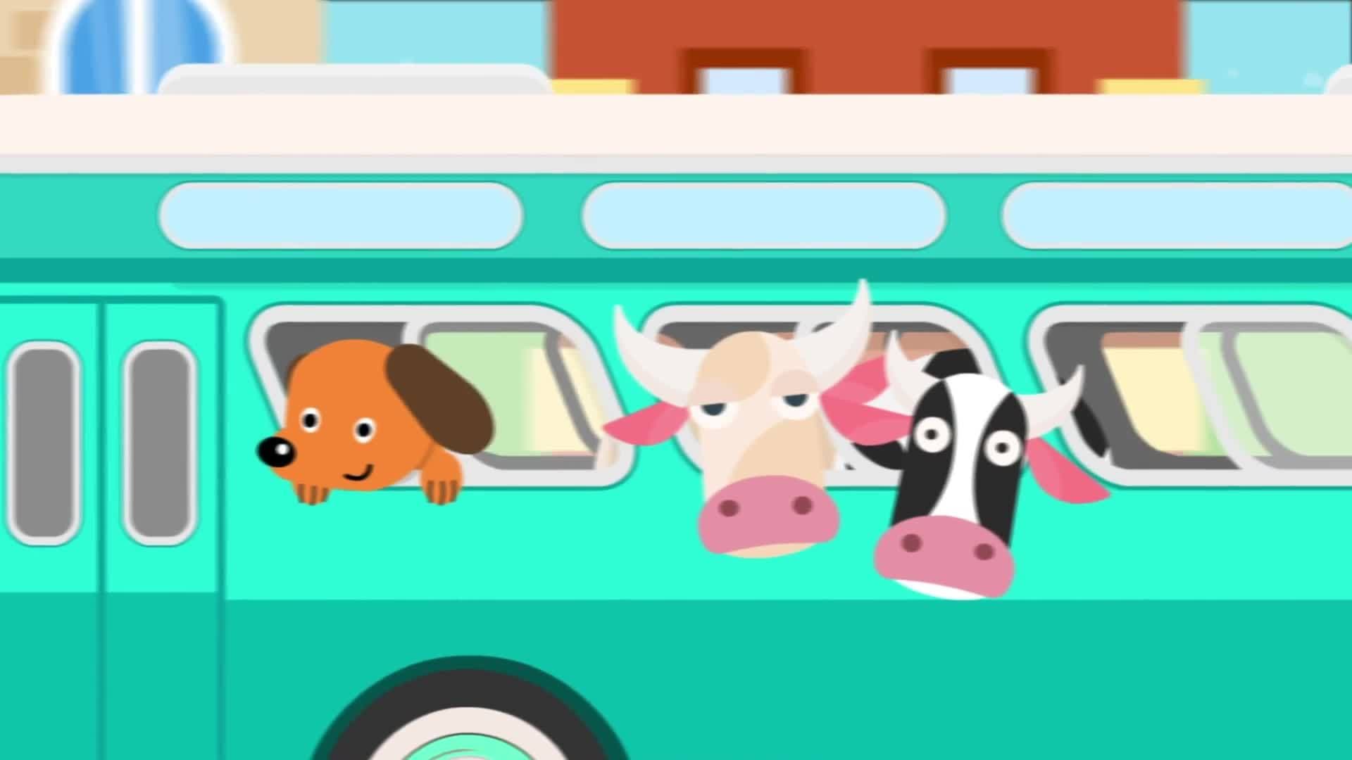 Wheels On The Bus with ANIMALS 🚌 🐶 Songs for Kids | Lingokids
