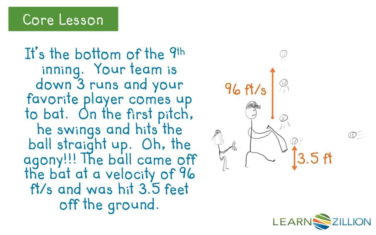 Analyzing Quadratic Relationships: Modeling Vertical Motion